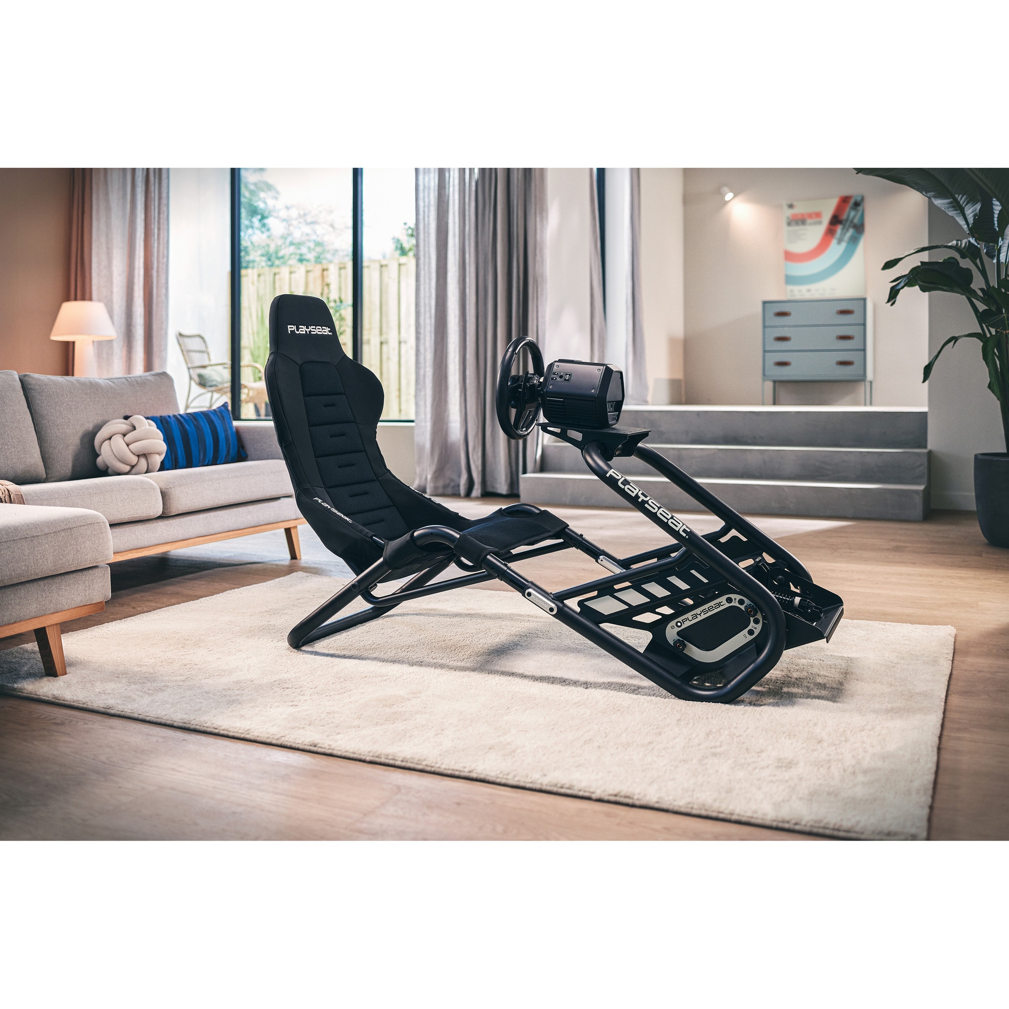 Scaun gaming - Cockpit Playseat Evolution Trophy, Textil, Negru