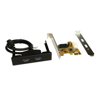 Placa PCI Express - USB 3.0, 2 porturi, iesire frontala, ExSys Placa PCI Express - USB 3.0, 2 porturi, iesire frontala, ExSys