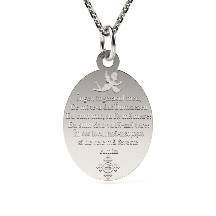 Lánc medállal fehér aranyból, Inger Ingeras modell