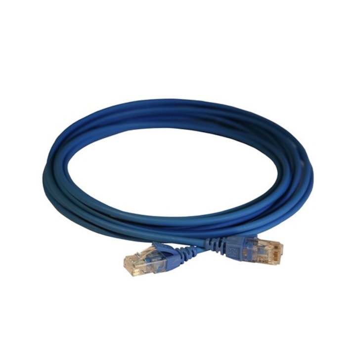 Legrand 051549 RJ45-RJ45 Cat6 árnyékolatlan (U/UTP) LSZH (LSOH) 5 méter kék d: 5,2mm AWG24 LCS3 patch kábel
