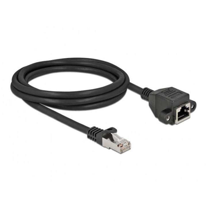 Cablu, Delock 87002 2m Cat6A S/FTP RJ45 tata - RJ45 mama prelungitor cu blocare