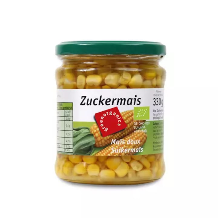 Bio csemegekukorica, 350g / 230g, Green Organics