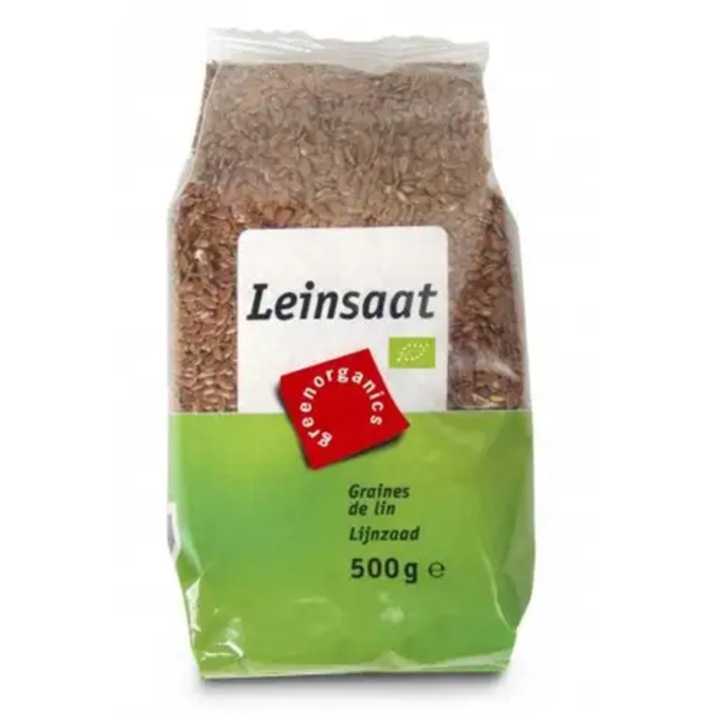Био ленени семена Green Organics 500 г, кафяви