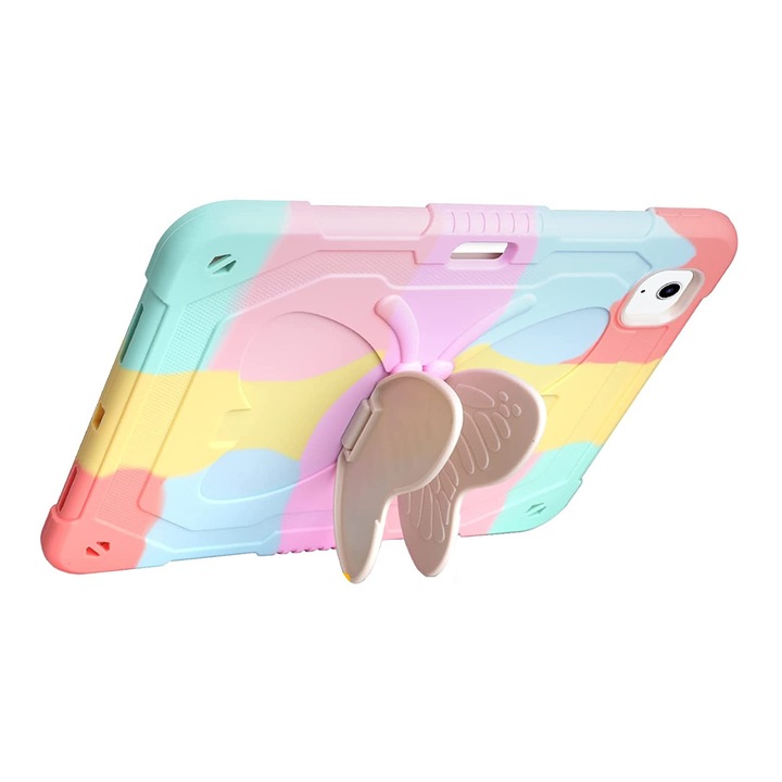Калъф съвместим с iPad Air 5/4, 2020/2022 10,9 инча, iPad Pro 11, С държач за писалка, Удароустойчив, Многоцветен
