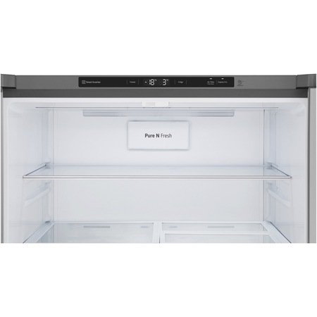 Side by Side LG GMB844PZFG, 530 l, No Frost, LinearCooling, Multi-Door, NatureFresh, Clasa F, H 179 cm, Inox