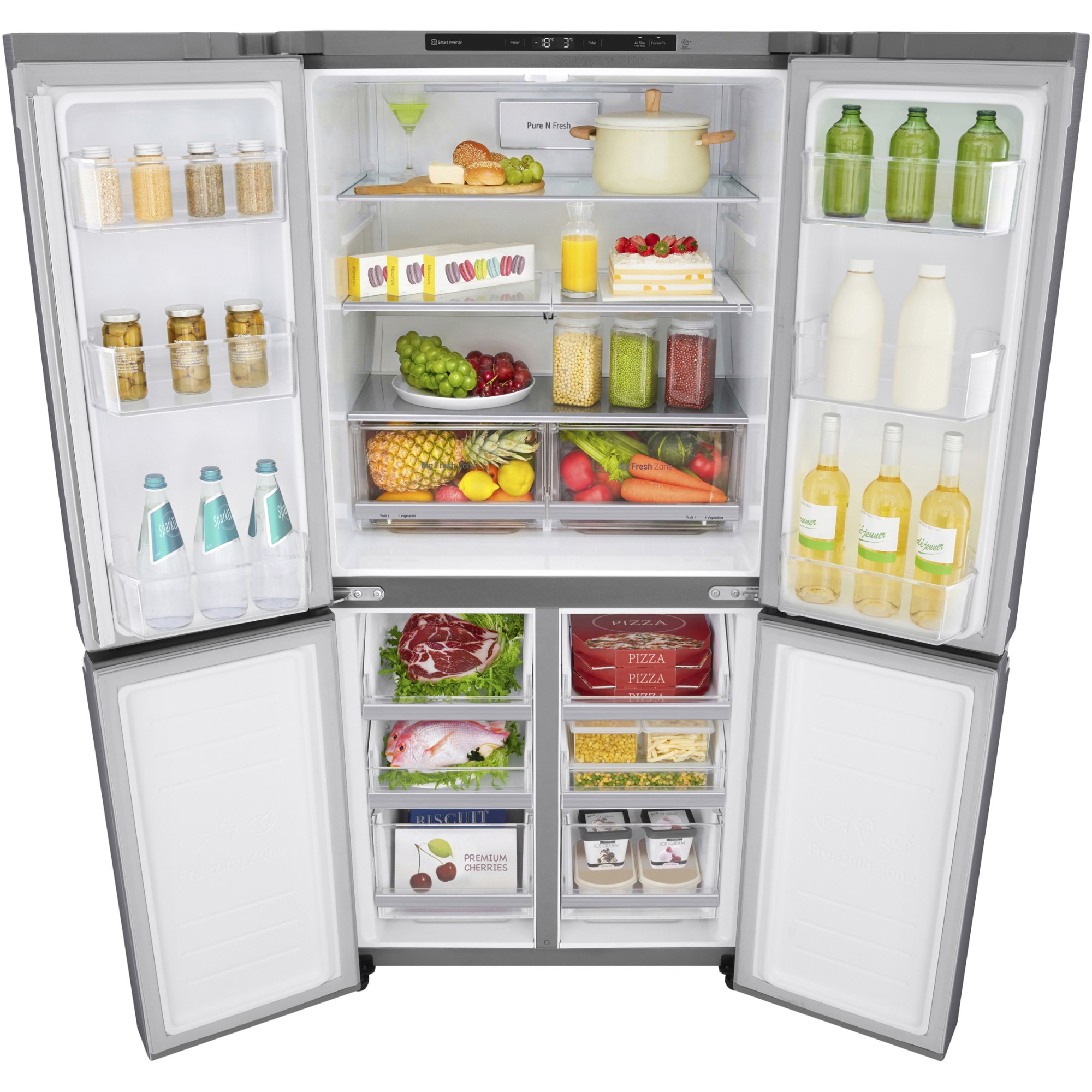 Frigorífico Multidoor - LG GMB844PZFG, No Frost, 530 litros, 1.79 metros,  Ancho 83cm, Inox