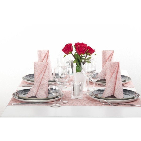 Fata De Masa Mank HORECA, Linclass® Airlaid, Romantic Roz Pal Roz Pudrat 80 X 80 Cm Ideale Pentru Nunti Petreceri Botezuri 69498