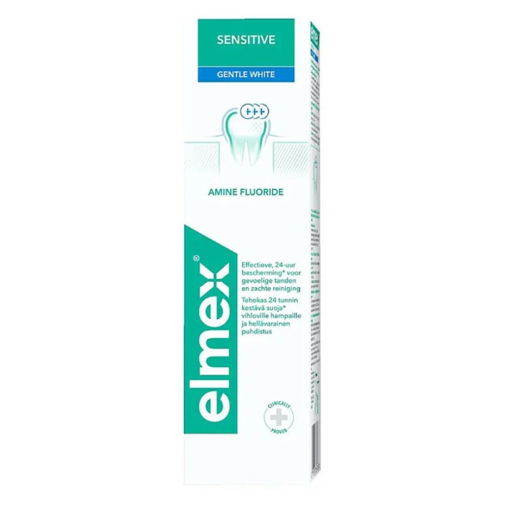 Pasta de Dinti, Elmex, Sensitive, Gentle White, Protejeaza impotriva Sensibilitatii Dentare, cu Fluorura de Amina, 75ml