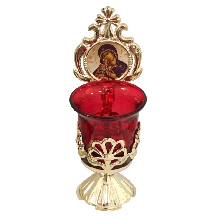 Candela de Masa Mini, Rosu, 6 x 13.5 cm