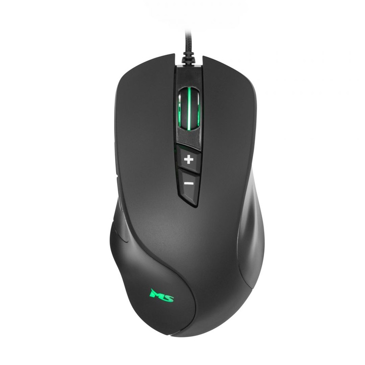 Mouse pentru jocuri, MS, RGB, 4000 DPI, Negru