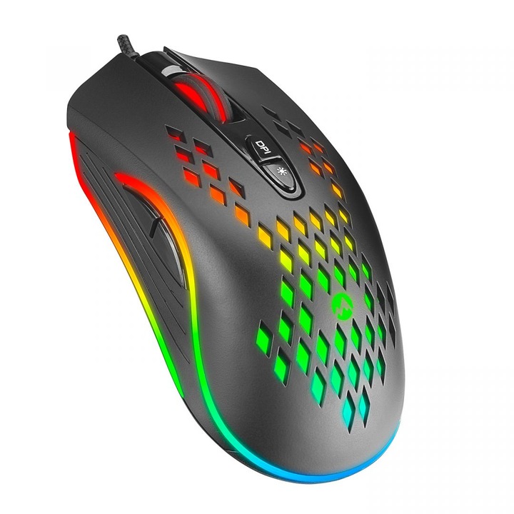 Everest SM-G07 METAFOR RGB Gaming Optikai Egér Fekete, Egér