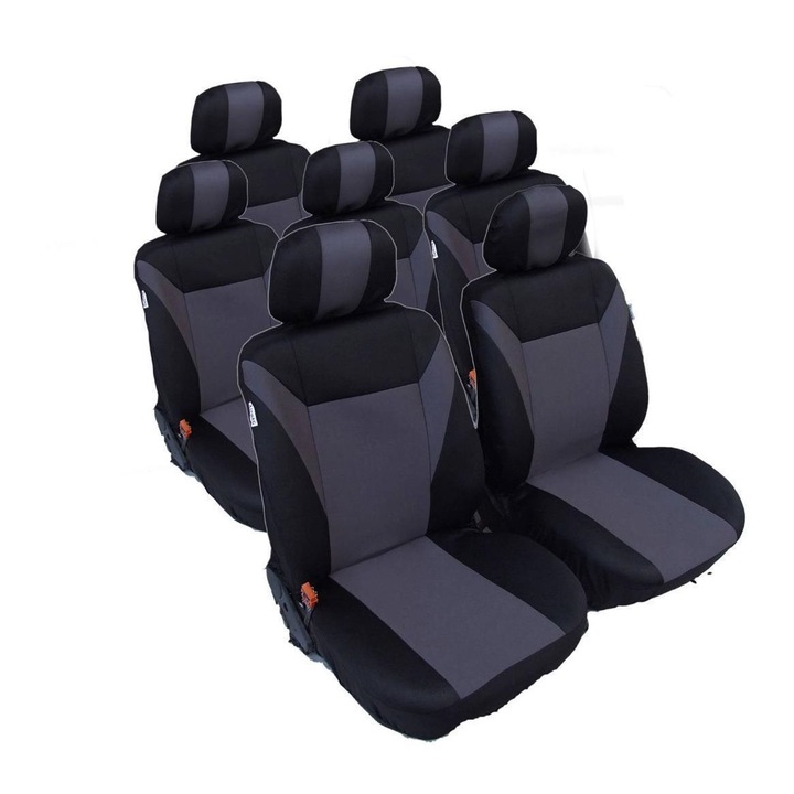 Set huse Scaun Auto Universale Flexzon, Gri, MPV-7 14buc