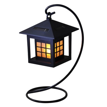 Lampa solara Flink, tip felinar, 0.08W, 200mAh, Negru Lampa solara Flink, tip felinar, 0.08W, 200mAh, Negru
