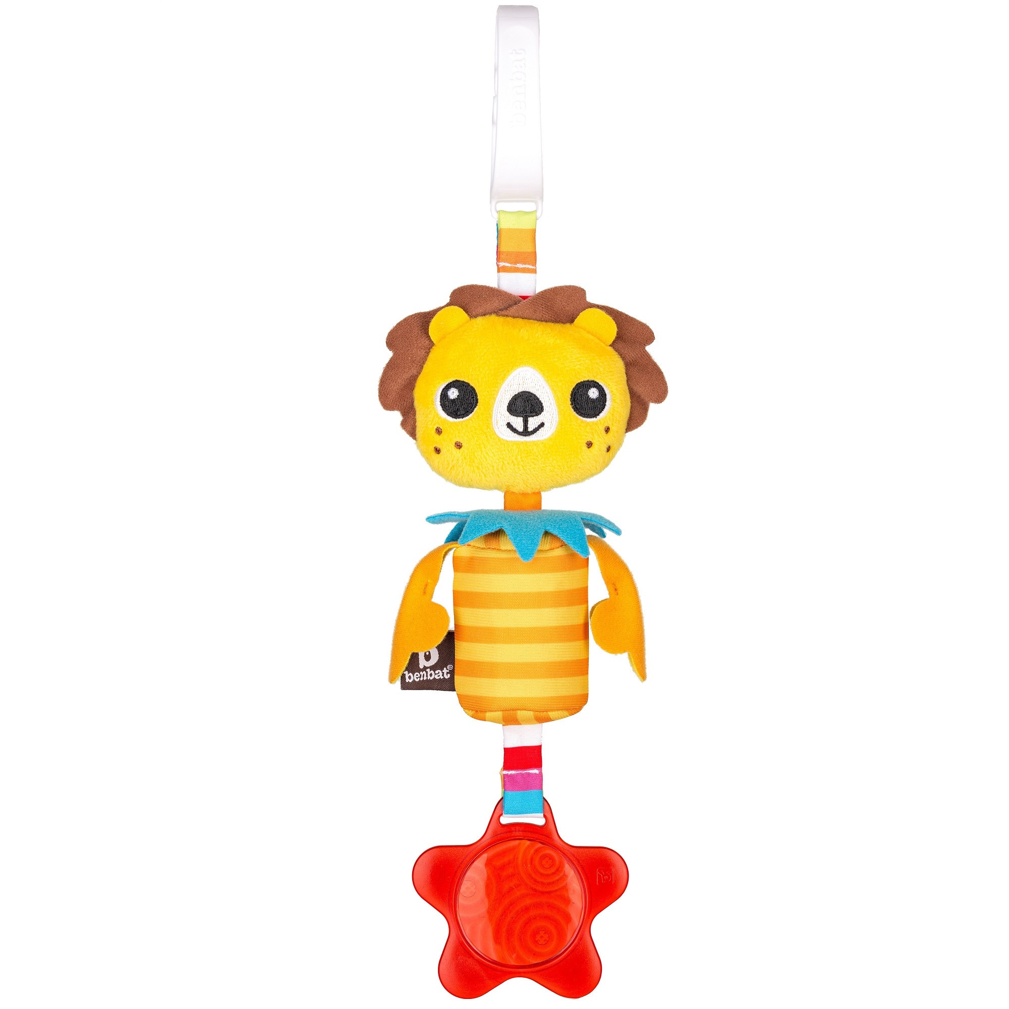 Jucarie din plus cu clopotel de vant pentru dezvoltare senzoriala Lion, Benbat