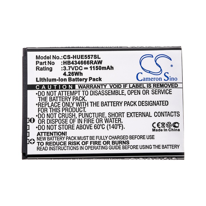 Батерия за рутер хотспот HB434666RAW Huawei E5336 E5573 E5577 3,7V 1150mAh CAMERON SINO