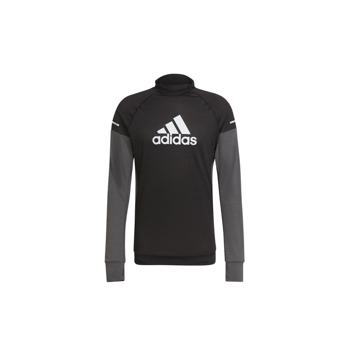 Мъжка спортна блуза Adidas Block LS Tee, Черен