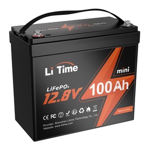Baterie LiFePO4, LiTime, 12 V, 100 Ah, Varianta mini, Negru