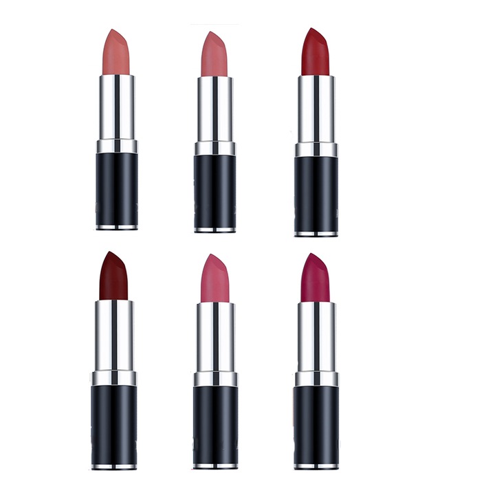 Set 6 rujuri mate, Ospe, Waterproof, Multicolor