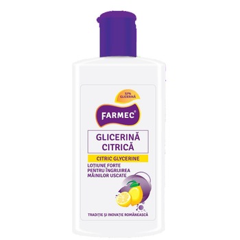 Glicerina citrica pentru maini 100 ml, Farmec Glicerina citrica pentru maini 100 ml, Farmec