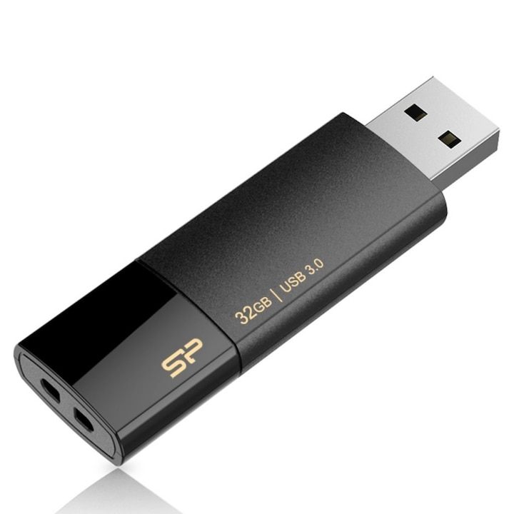 USB памет 32GB Silicon Power Blaze B05, черен, USB 3.0 SP032GBUF3B05V1K