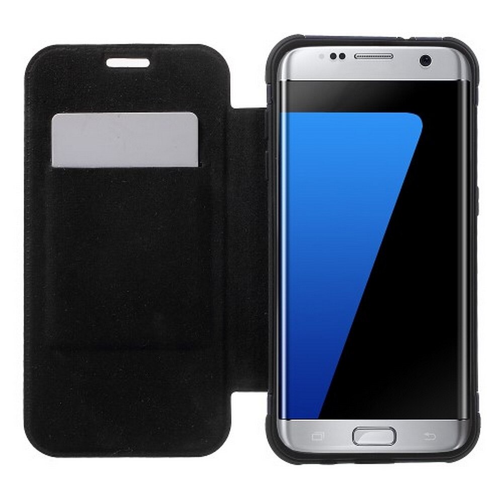 Husa Samsung Galaxy S7 edge G935, Piele Ecologica, Camouflage, Culoare Blue