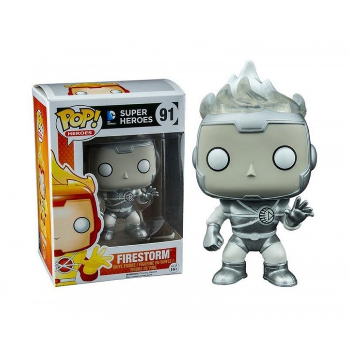 Figura Funko POP! DC S.Heroes Firestorm White Lantern 91, 11 cm