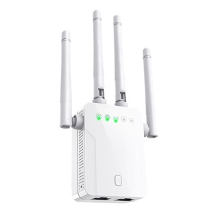 Amplificator Semnal Wireless, 4 Antene Externe, 300 Mbps, 2.4Ghz, cu Port LAN, OUYLAF, Alb