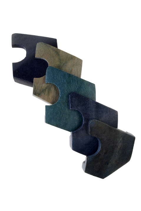 Hajcsat, Gloria Maris Handmade, Wood9466 kék, 10 x 3,5 cm