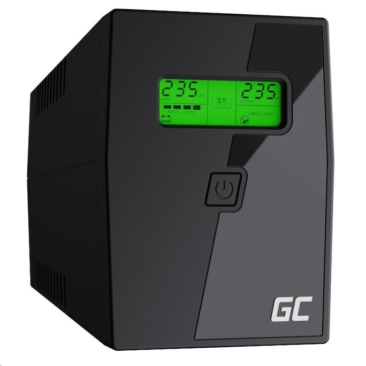 UPS Green Cell 600VA 360W Line Interactive AVR LCD Reglaj Automat al Tensiunii cu ecran Tactil