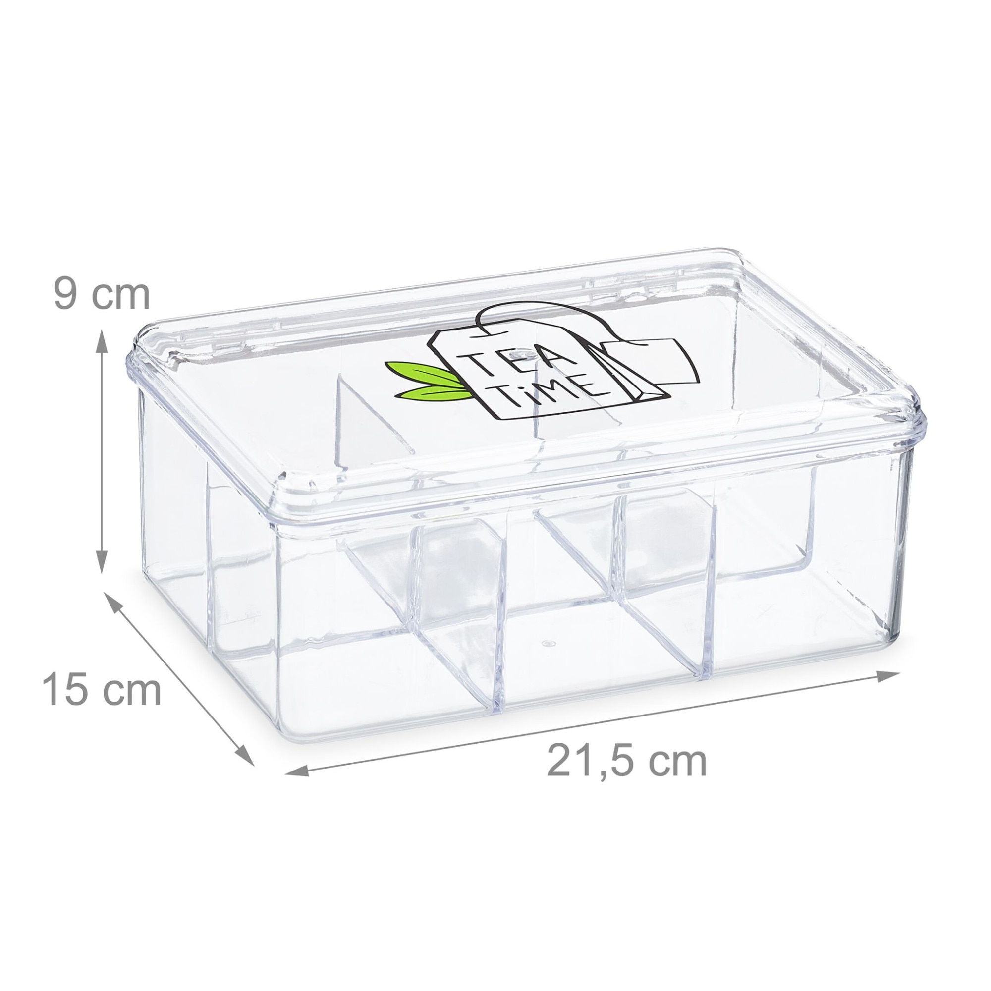 Cutie De Ceai Transparenta Cu 6 Compartimente 9 X 21 5 X 15 Cm EMAG ro cutie-de-ceai-transparenta-cu-6-compartimente-9-x-21-5-x-15-cm-emag-ro