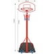 Комплект баскетболен кош Real Action, Регулируема височина 200-236 см, Размери на основа 69 x 49 см