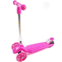 Trotineta Action One reglabila cu roti luminoase Stability 4 Roz