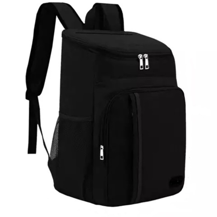 Geanta termoizolanta tip rucsac CLASStitude, cooler bag pentru plaja, picnic, camping mare, drumetii munte, impermeabil, 26 L, 43 x 33 x 19 cm, Negru