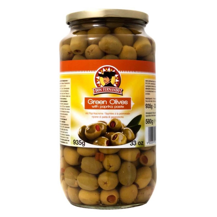 Don Fernando zöld olajbogyó paprikapürével töltve, 935 g