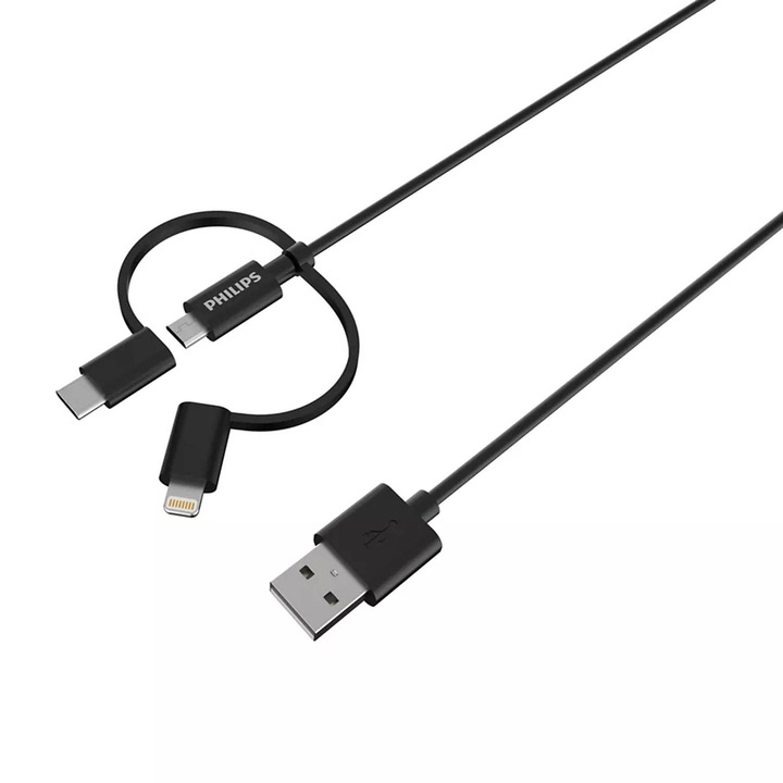 Cablu Philips USB 3 in 1, 1.2 metri