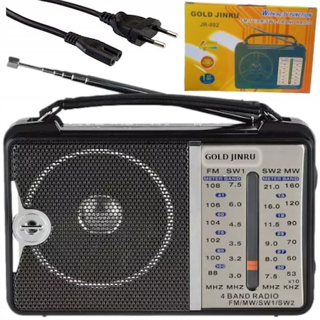 Radio portabil, AM/FM, 230V, 16 x 11 x 5.7 cm, Negru