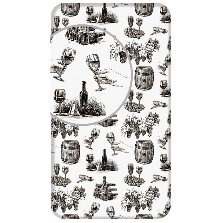 Bor gumis lepedő 90x200cm