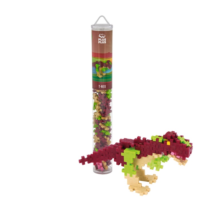Пъзел Plus Plus в туба, 100 части, 7236-4200, T-Rex