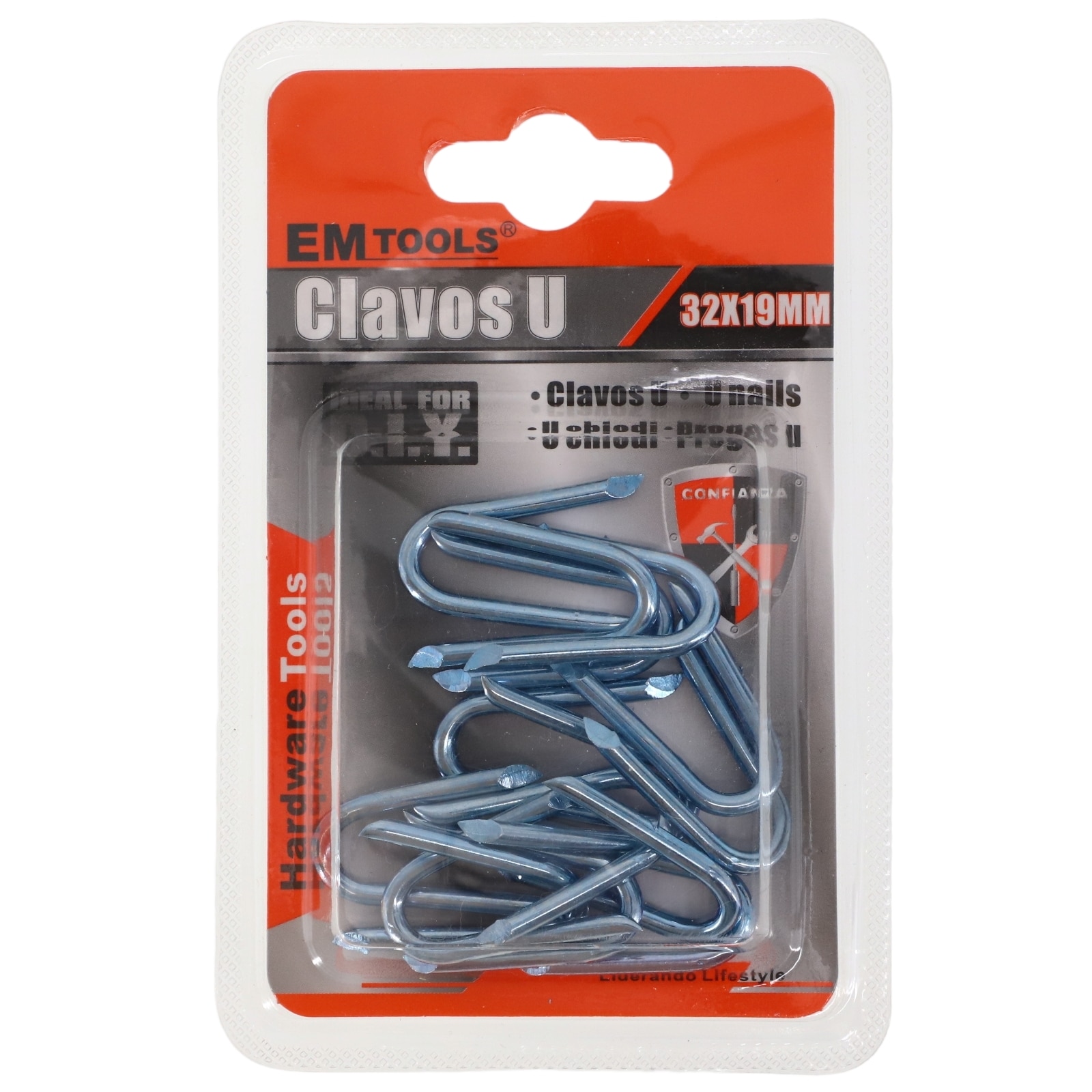 Set 15 bucati, Cuie in forma de U, 32 x 19 mm, Argintiu - eMAG.ro