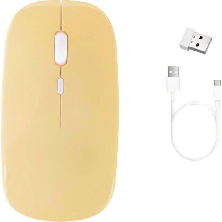 Bluetooth мишка + радио Strado (жълто)
