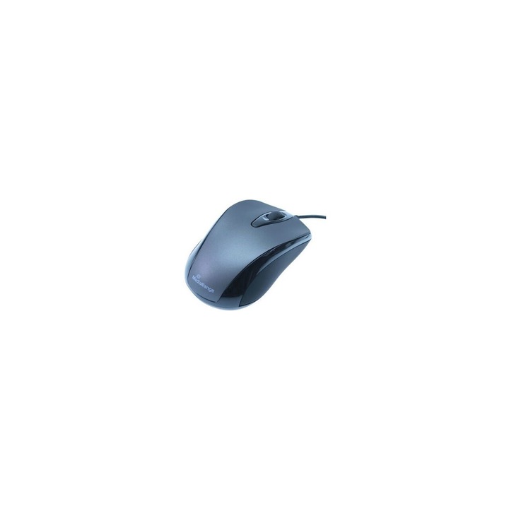 Мишка MediaRange (MROS201), оптична, USB, жична, 1000 DPI, 3 бутона, черно-сива