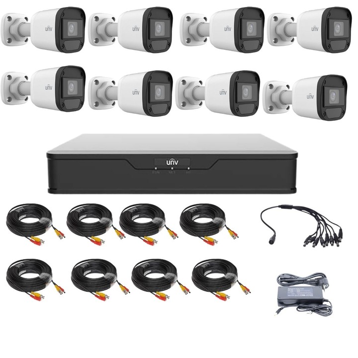 Pachet complet accesorii montaj 4 camere supraveghere full hd 2 MP