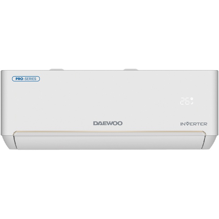 Aparat de aer conditionat Daewoo 9000 BTU WI-FI PRO, A++/A+, kit de instalare inclus (3m), Gentle Cool Wind, filtre cu ioni de argint, functie iFeel, DAC-09PROW, alb