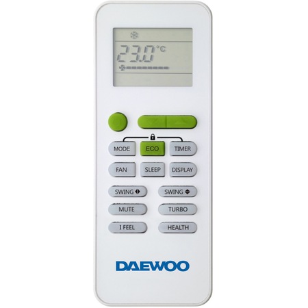 Aparat de aer conditionat Daewoo 18000 BTU WI-FI, A++/A+, kit de instalare inclus (3m), filtre cu ioni de argint, functie iFeel, Eco Mode, DAC-18CHSDW, alb