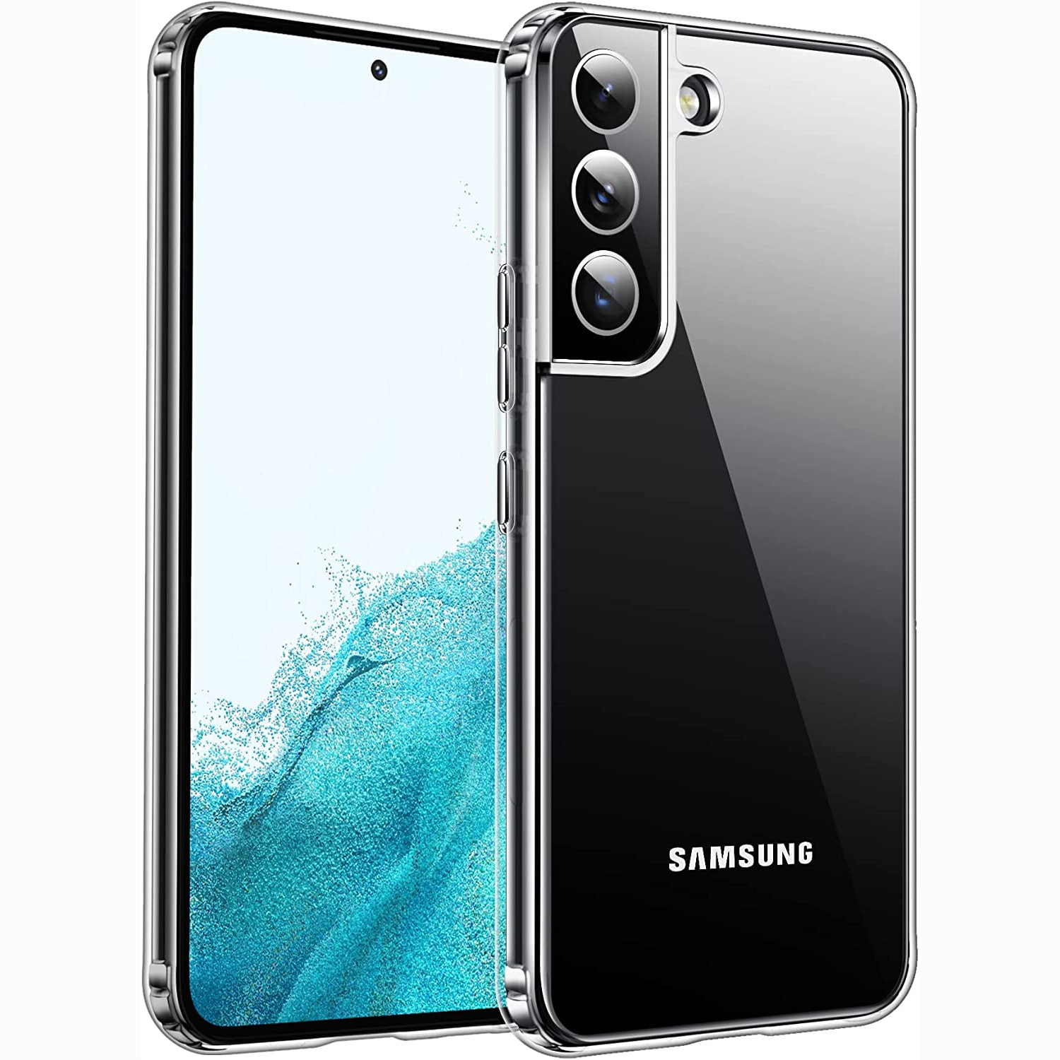 Husa Daden® Transparent Clear pentru Samsung S22 Plus, Protectie Camera, Antisoc, Transparenta
