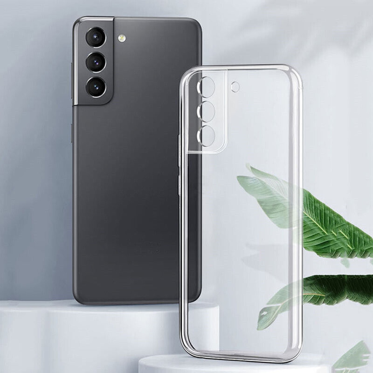 Husa Daden® Transparent Clear pentru Samsung S22 Plus, Protectie Camera, Antisoc, Transparenta