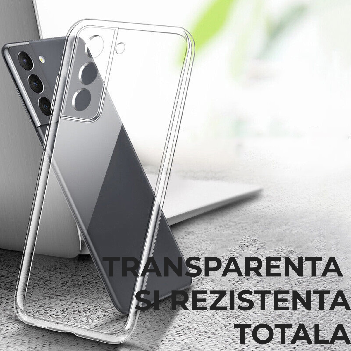 Husa Daden® Transparent Clear pentru Samsung S22 Plus, Protectie Camera, Antisoc, Transparenta