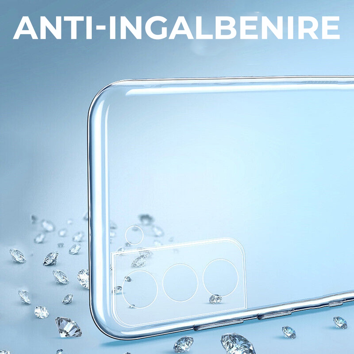 Husa Daden® Transparent Clear pentru Samsung S22 Plus, Protectie Camera, Antisoc, Transparenta