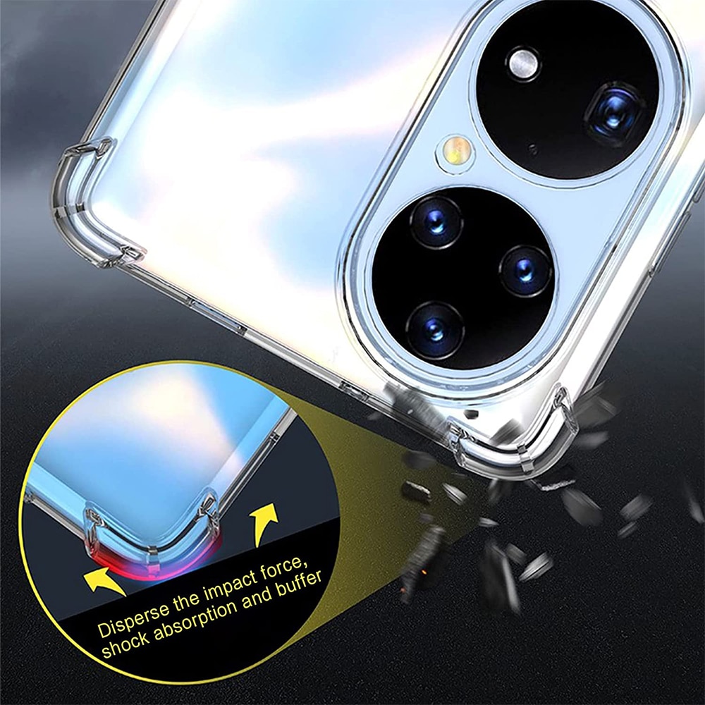Husa pentru Telefon, compatibila cu Huawei P50 Pro, Protectie antisoc, Silicon Ultra Slim High Tech, Crystal Clear