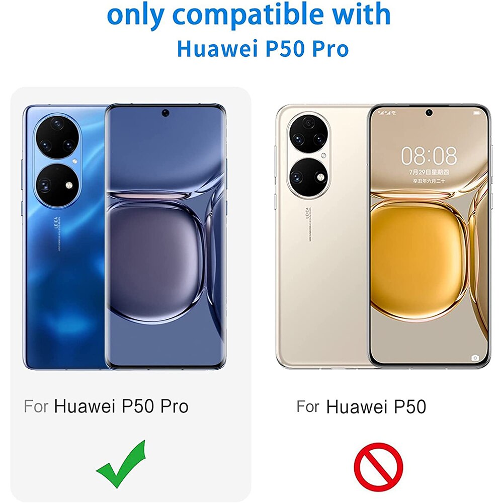 Husa pentru Telefon, compatibila cu Huawei P50 Pro, Protectie antisoc, Silicon Ultra Slim High Tech, Crystal Clear